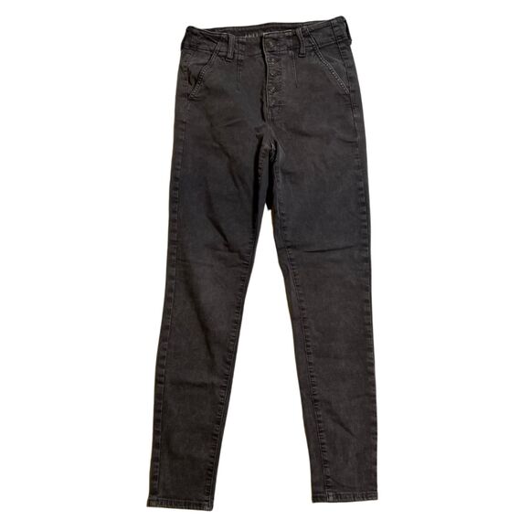 American Eagle Next Level Stretch Highest Rise Button Fly Jegging Gray Size 6 - Picture 1 of 11